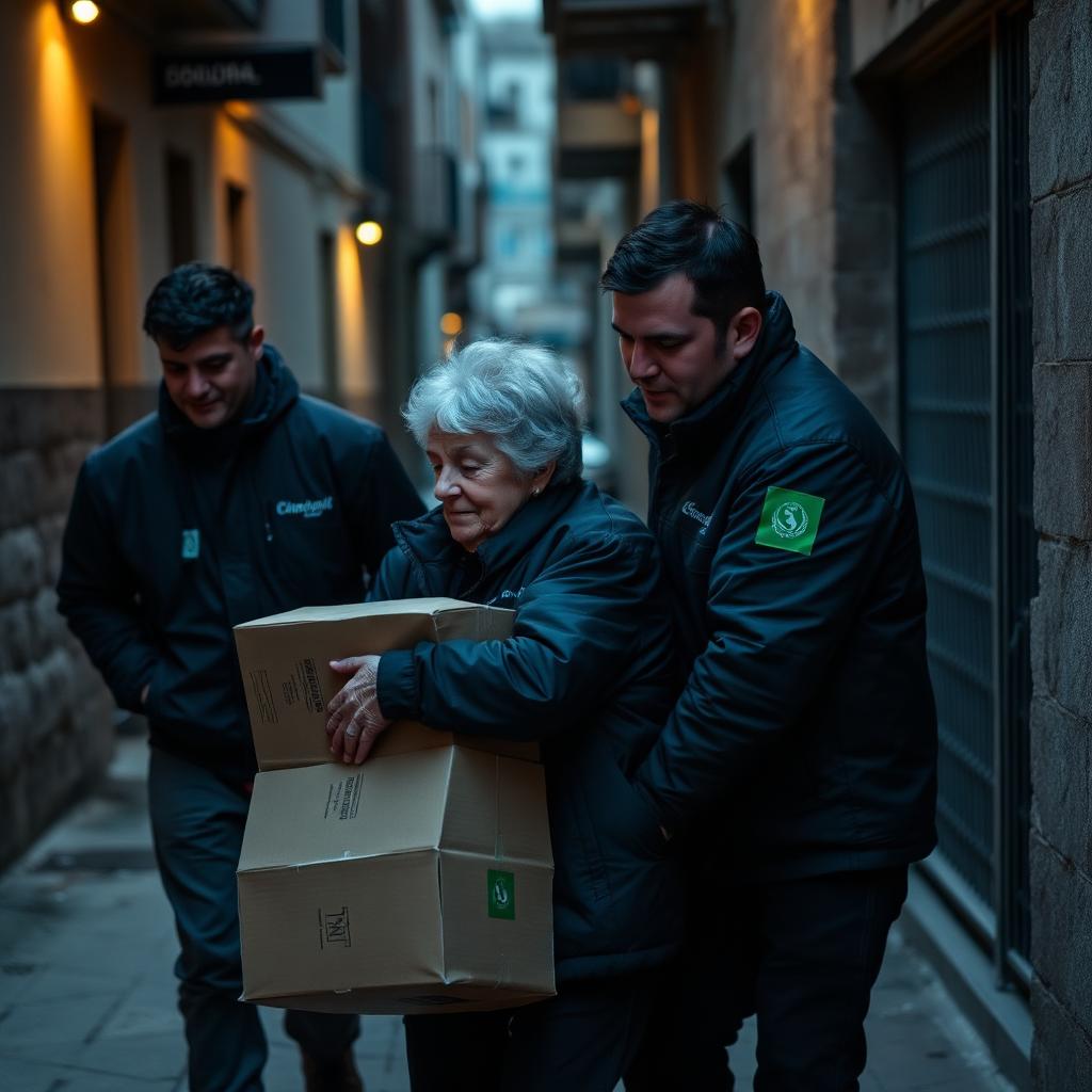 Brigada acompañando a un vecino en su barrio